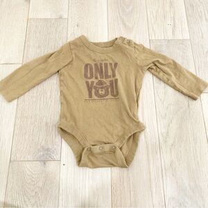 GAP Tan Kids Bodysuit with Smokey Bear Graphic